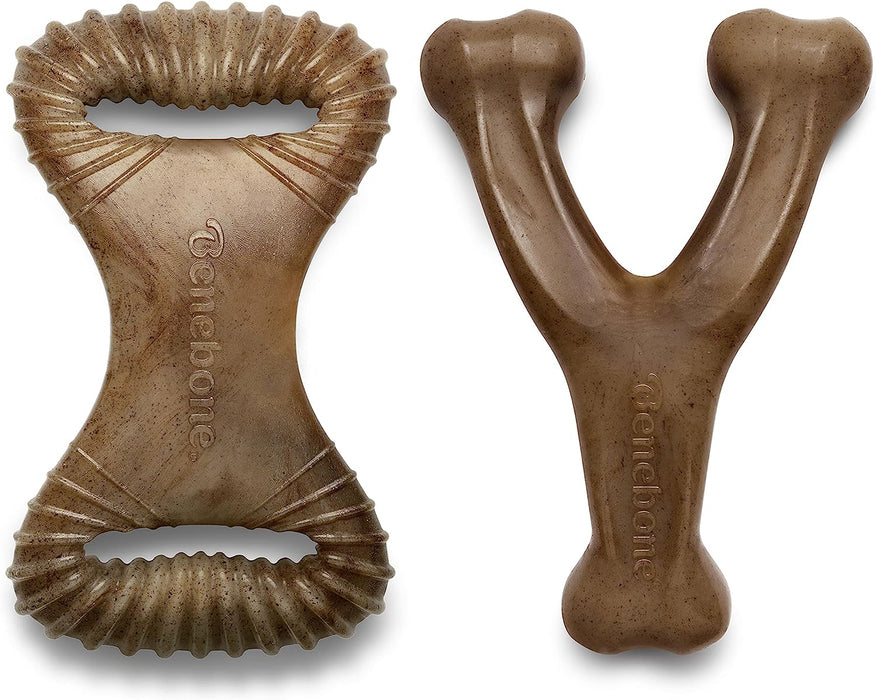 Photo of Benebone-Benebone Dental Chew & Wishbone Bacon Dog Chew-Medium-Banana-2 pack-from Pet Wish Pros