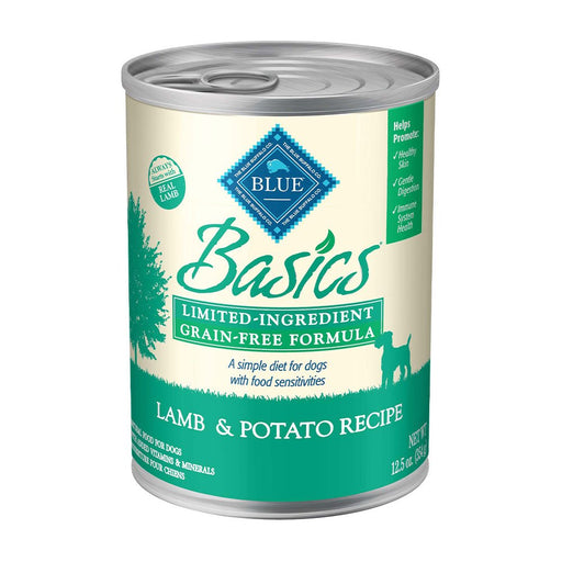 Photo of Blue Buffalo-Blue Buffalo Basics Limited Ingredient Diet Grain-Free Canned Adult Dog Food-Lamb & Potato-(12.5 oz) [12 count]-from Pet Wish Pros