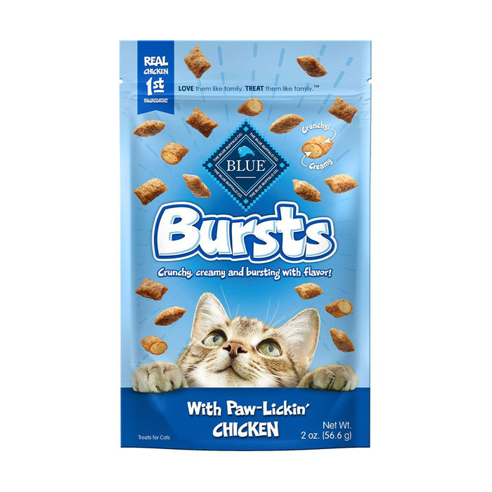 Photo of Blue Buffalo-Blue Buffalo Bursts Crunchy and Creamy Cat Treats-Paw-Lickin' Chicken-2 oz-from Pet Wish Pros