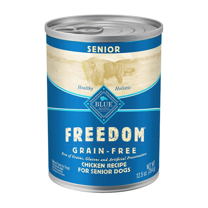 Photo of Blue Buffalo-Blue Buffalo Freedom Grain-Free Canned Senior Dog Food-Chicken-(12.5 oz) [12 count]-from Pet Wish Pros