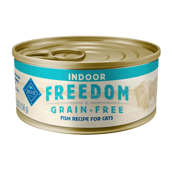 Photo of Blue Buffalo-Blue Buffalo Freedom Grain-Free Indoor Canned Adult Cat Food-Fish-(5.5 oz) [24 count]-from Pet Wish Pros