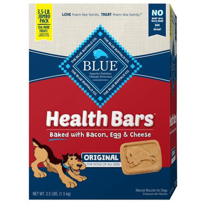 Photo of Blue Buffalo-Blue Buffalo Health Bars Natural Baked Dog Biscuits-Bacon, Egg, & Cheese-56 oz-from Pet Wish Pros