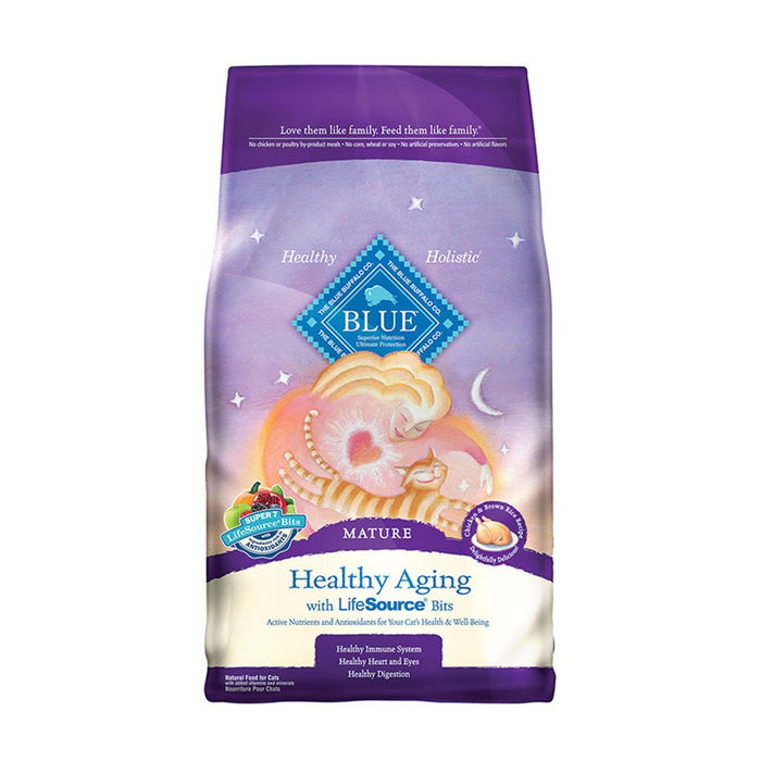 Photo of Blue Buffalo-Blue Buffalo Healthy Aging Dry Mature Cat Food-Chicken & Brown Rice-3 lb-from Pet Wish Pros