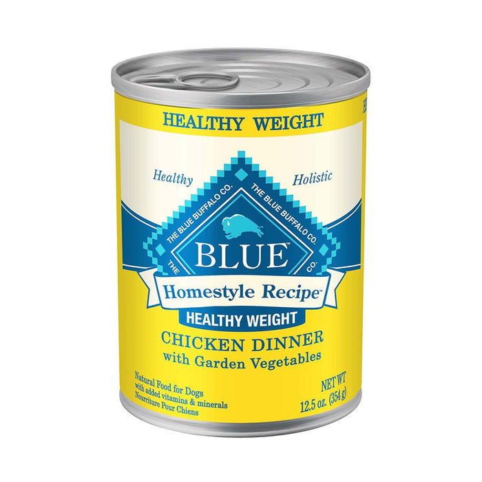 Photo of Blue Buffalo-Blue Buffalo Homestyle Recipe Healthy Weight with Garden Vegetables Canned Adult Dog Food-Chicken Dinner-(12.5 oz) [12 count]-from Pet Wish Pros