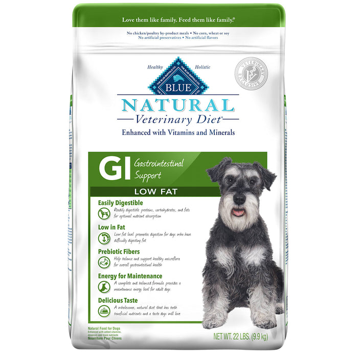 Photo of Blue Buffalo-Blue Buffalo Natural Veterinary Diet GI Gastrointestinal Support Dry Dog Food-22 lb-Low Fat-from Pet Wish Pros