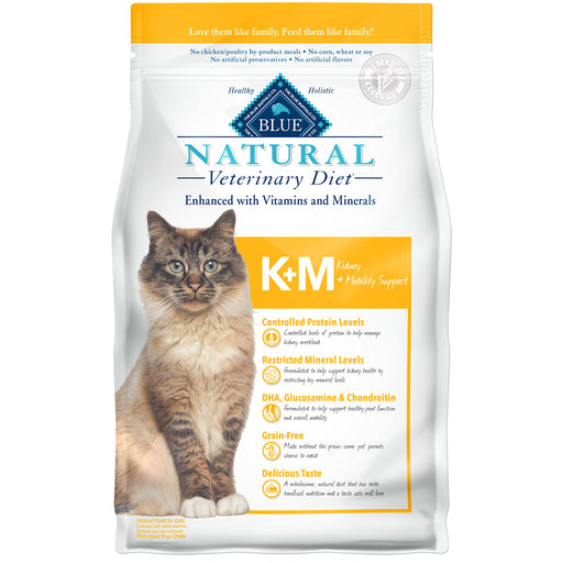 Photo of Blue Buffalo-Blue Buffalo Natural Veterinary Diet K+M Kidney + Mobility Support Dry Cat Food-from Pet Wish Pros