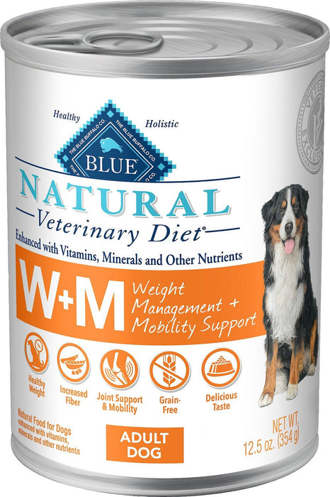 Photo of Blue Buffalo-Blue Buffalo Natural Veterinary Diet W+M Weight Management + Mobility Support Wet Dog Food-(12.5 oz) [12 count]-from Pet Wish Pros