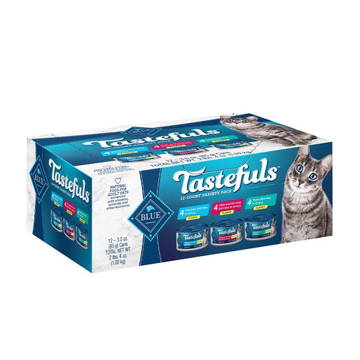 Photo of Blue Buffalo-Blue Buffalo Tasteful Variety Pack Canned Adult Cat Food-assortment of Tuna, Chicken, & Shrimp-(3 oz) [12 count]-from Pet Wish Pros