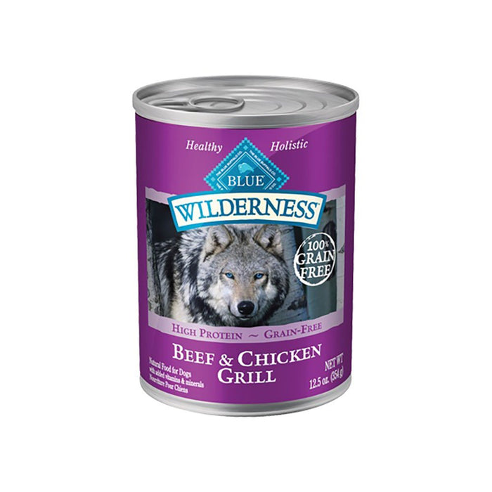 Photo of Blue Buffalo-Blue Buffalo Wilderness Grain-Free Canned Adult Dog Food-Beef & Chicken-(12.5 oz) [12 count]-from Pet Wish Pros