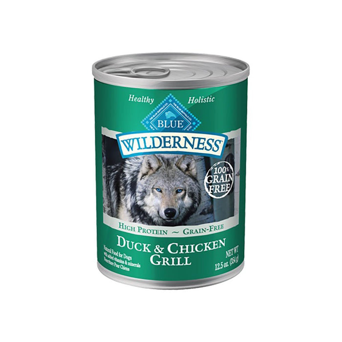 Photo of Blue Buffalo-Blue Buffalo Wilderness Grain-Free Canned Adult Dog Food-Duck & Chicken-(12.5 oz) [12 count]-from Pet Wish Pros