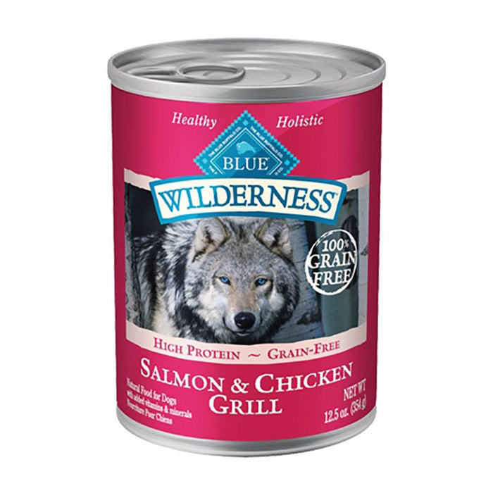 Photo of Blue Buffalo-Blue Buffalo Wilderness Grain-Free Canned Adult Dog Food-Salmon-(12.5 oz) [12 count]-from Pet Wish Pros