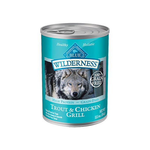 Photo of Blue Buffalo-Blue Buffalo Wilderness Grain-Free Canned Adult Dog Food-Trout & Chicken-(12.5 oz) [12 count]-from Pet Wish Pros