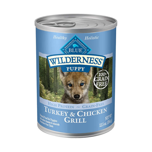 Photo of Blue Buffalo-Blue Buffalo Wilderness Grain-Free Canned Puppy Dog Food-Turkey & Chicken-(12.5 oz) [12 count]-from Pet Wish Pros