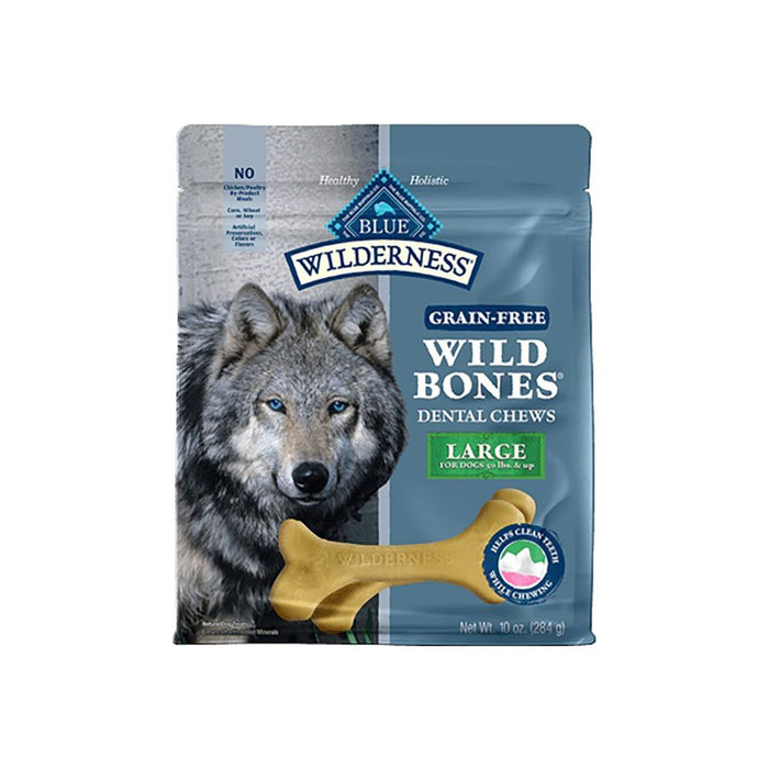 Photo of Blue Buffalo-Blue Buffalo Wilderness Grain-Free Wild Bones Dog Dental Chews-Large-10 oz-from Pet Wish Pros