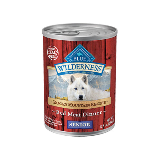 Photo of Blue Buffalo-Blue Buffalo Wilderness Rocky Mountain Recipe Grain-Free Canned Senior Dog Food-Red Meat-(12.5 oz) [12 count]-from Pet Wish Pros