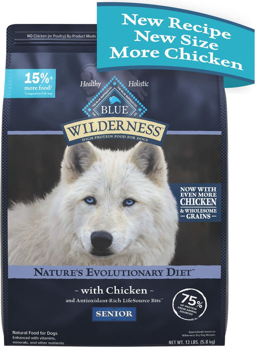 Photo of Blue Buffalo-Blue Buffalo Wilderness Senior Dry Dog Food Chicken-Chicken-13 lb-from Pet Wish Pros