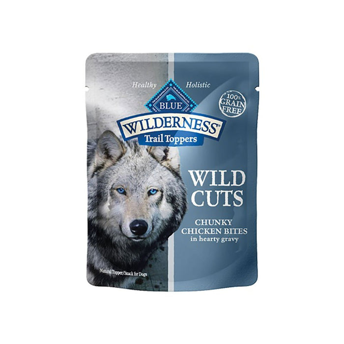 Photo of Blue Buffalo-Blue Buffalo Wilderness Wild Cuts Trail Toppers Grain-Free Wet Adult Dog Food-Chunky Chicken bites-(3 oz) [24 count]-from Pet Wish Pros