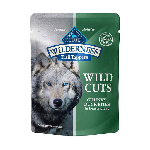 Photo of Blue Buffalo-Blue Buffalo Wilderness Wild Cuts Trail Toppers Grain-Free Wet Adult Dog Food-Chunky Duck Bites-(3 oz) [24 count]-from Pet Wish Pros