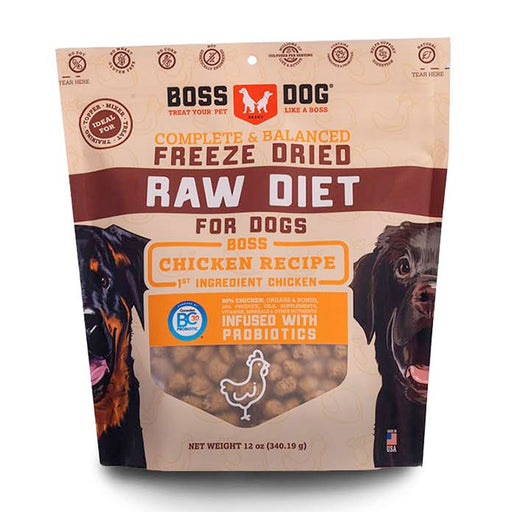 Photo of Boss Nation Brands-Boss Dog Complete & Balanced Freeze-Dried Raw Diet Dog Food-Chicken Recipe-12 oz-from Pet Wish Pros