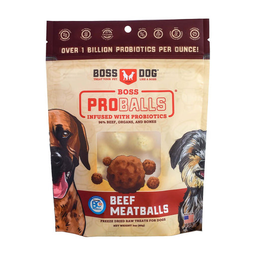 Photo of Boss Nation Brands-Boss Dog Proballs Freeze-Dried Meatballs Dog Treat-Raw Beef-3 oz-from Pet Wish Pros