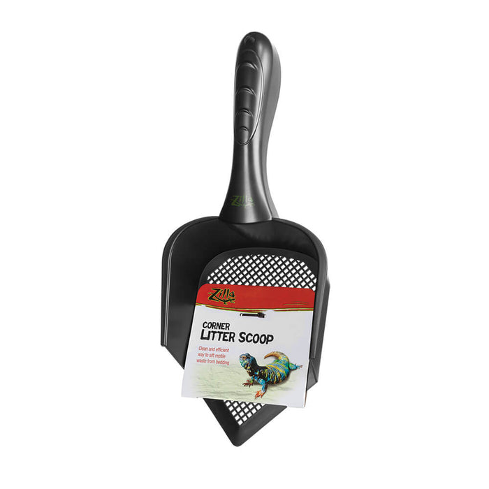 Photo of Central Aquatics-Zilla Corner Litter Scoop for Reptile-Black-from Pet Wish Pros