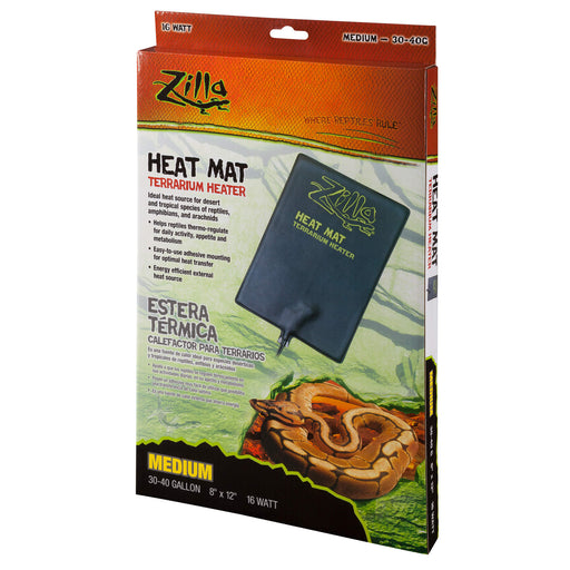 Photo of Central Aquatics-Zilla Terrarium Heater Heat Mat for Reptile and Amphibian-30-40 gal-Black-from Pet Wish Pros