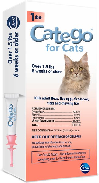 Photo of Ceva Animal Health-Catego Flea and Tick Control for Cats-1 count-from Pet Wish Pros