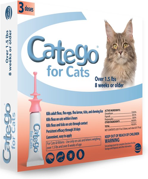 Photo of Ceva Animal Health-Catego Flea and Tick Control for Cats-3 count-from Pet Wish Pros