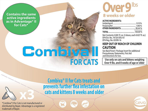 Photo of Ceva Animal Health-Combiva II for Cats and Kittens-Over 9 lb-3 count-from Pet Wish Pros