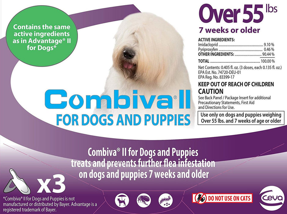 Photo of Ceva Animal Health-Combiva II for Dogs and Puppies-> 55 lb-3 count-from Pet Wish Pros