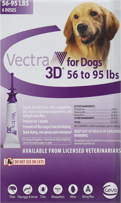 Photo of Ceva Animal Health-VECTRA 3D Purple for Dogs-56 - 95 lb-6 count-from Pet Wish Pros