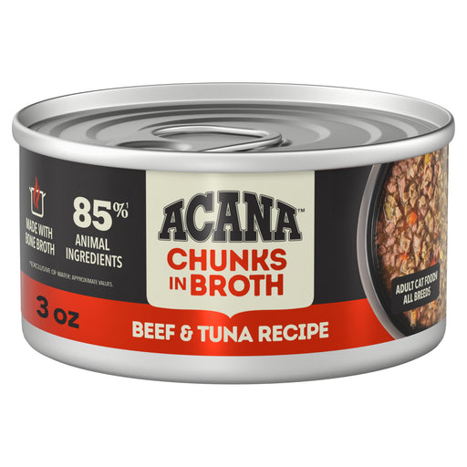 Photo of Champion Petfoods-ACANA Chunks in Broth for Cats-Beef and Tuna Recipe-(3 oz) [12 count]-from Pet Wish Pros