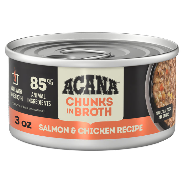 Photo of Champion Petfoods-ACANA Chunks in Broth for Cats-Salmon and Chicken Recipe-(3 oz) [12 count]-from Pet Wish Pros