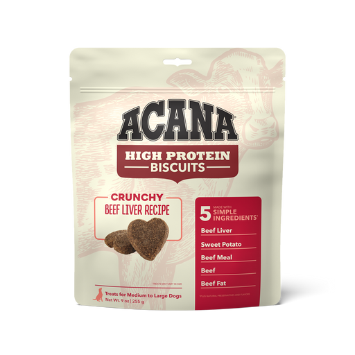 Photo of Champion Petfoods-ACANA Crunchy High-Protein Biscuits for Dogs-Large Dogs-Beef Liver-9 oz-from Pet Wish Pros