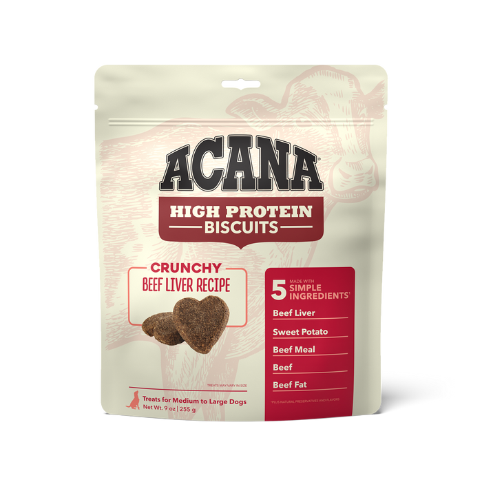 Photo of Champion Petfoods-ACANA Crunchy High-Protein Biscuits for Dogs-Large Dogs-Beef Liver-9 oz-from Pet Wish Pros