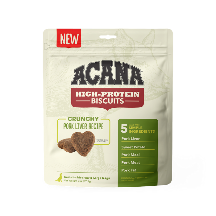 Photo of Champion Petfoods-ACANA Crunchy High-Protein Biscuits for Dogs-Large Dogs-Pork Liver-9 oz-from Pet Wish Pros