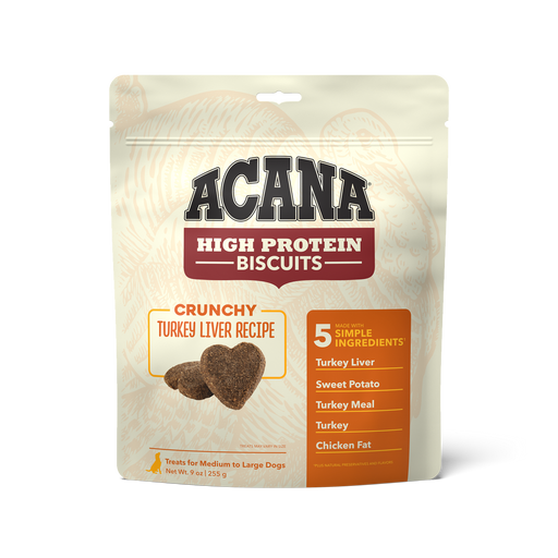 Photo of Champion Petfoods-ACANA Crunchy High-Protein Biscuits for Dogs-Large Dogs-Turkey Liver-9 oz-from Pet Wish Pros