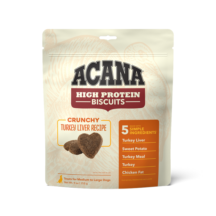 Photo of Champion Petfoods-ACANA Crunchy High-Protein Biscuits for Dogs-Large Dogs-Turkey Liver-9 oz-from Pet Wish Pros