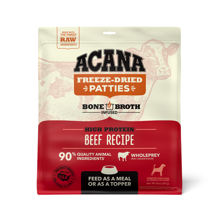 Photo of Champion Petfoods-ACANA Freeze-Dried Patties for Dogs-8 oz-Ranch-Raised Beef-from Pet Wish Pros