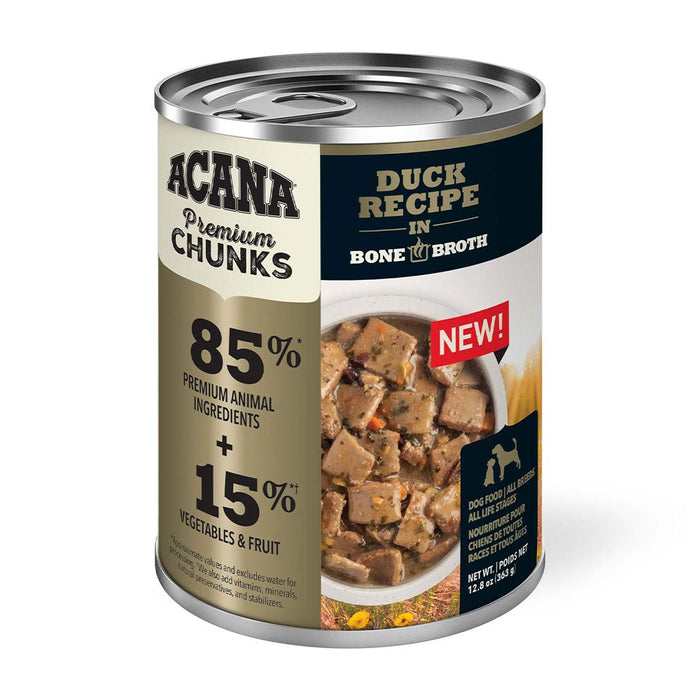 Photo of Champion Petfoods-ACANA Premium Chunks Bone Broth Dog Food-Duck-12 cans-from Pet Wish Pros