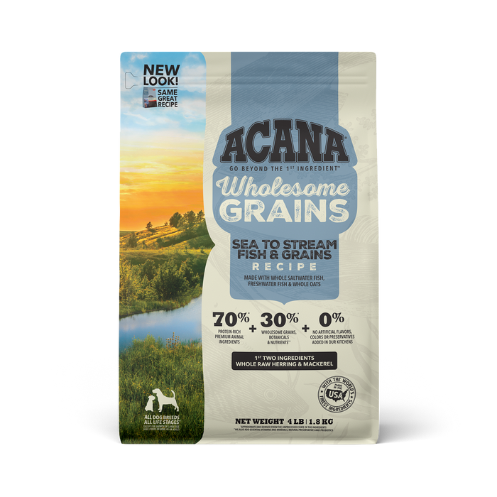 Photo of Champion Petfoods-ACANA Wholesome Grains Dog Food-4 lb-Sea to Stream Fish & Grains Recipe-from Pet Wish Pros