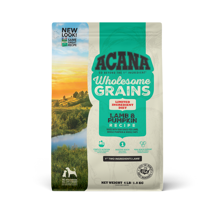 Photo of Champion Petfoods-ACANA Wholesome Grains Limited Ingredient Diet Dog Food-4 lb-Lamb & Pumpkin Recipe-from Pet Wish Pros