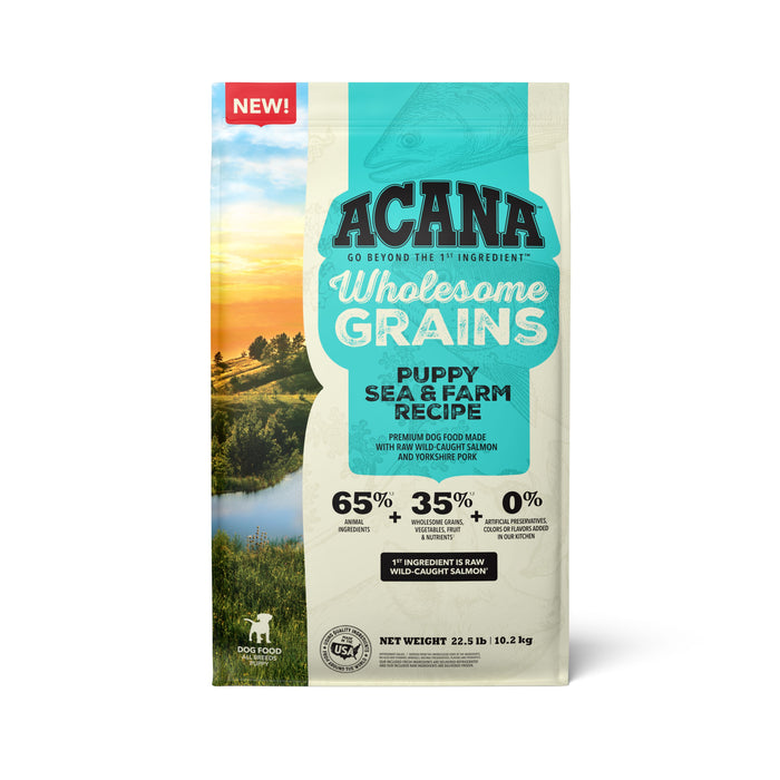 Photo of Champion Petfoods-ACANA Wholesome Grains Sea & Farm Recipe Dry Puppy Food-Sea & Farm Recipe-22.5 lb-from Pet Wish Pros