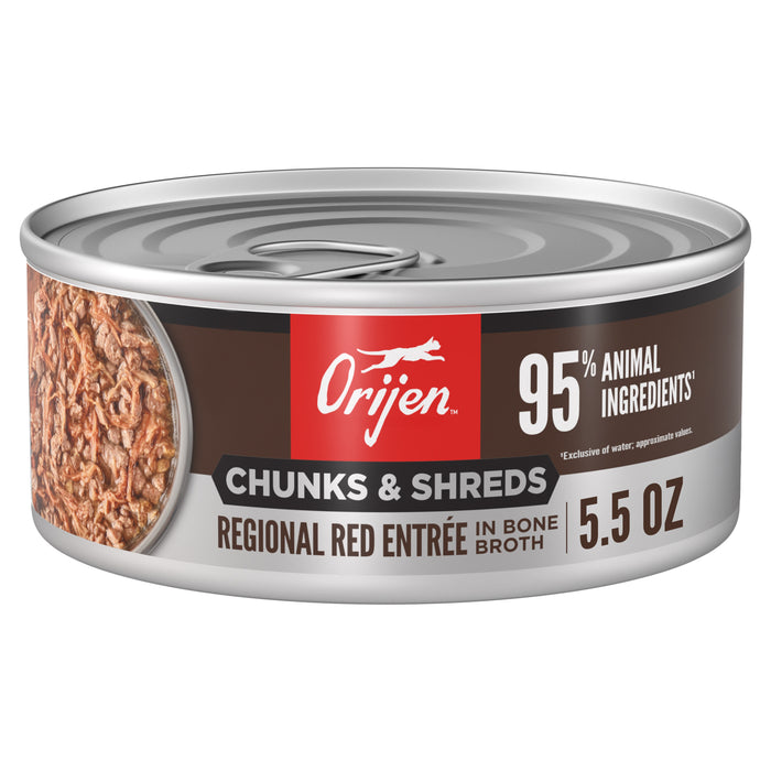 Photo of Champion Petfoods-ORIJEN Chunks and Shreds Wet Cat Food-Regional Red-(5.5 oz) [12 count]-from Pet Wish Pros
