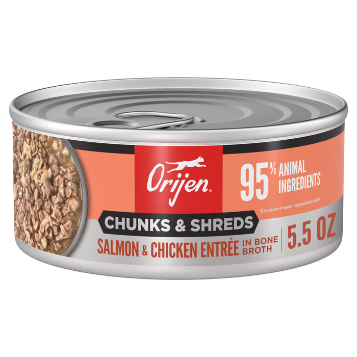 Photo of Champion Petfoods-ORIJEN Chunks and Shreds Wet Cat Food-Salmon and Chicken-(5.5 oz) [12 count]-from Pet Wish Pros