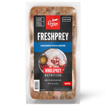 Photo of Champion Petfoods-ORIJEN FreshPrey Frozen Dog Food Without Grains-16 oz-Chicken & Duck-from Pet Wish Pros