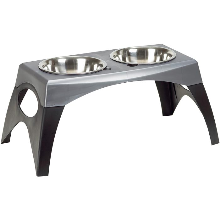 Photo of Coastal Pet Products-Bergan Pet Elevated Feeder-Large-Black / Gray-from Pet Wish Pros