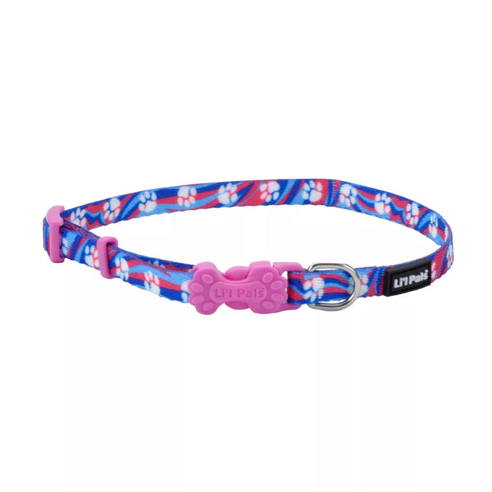 Photo of Coastal Pet Products-Li'l Pals Adjustable Patterned Dog Collar-Light Blue Paw-from Pet Wish Pros