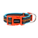 Photo of DOOG-DOOG Neoprene Dog Collar Beethoven-Neon Orange/Blue-Large-from Pet Wish Pros