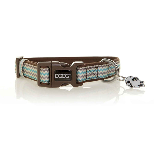 Photo of DOOG-DOOG Neoprene Dog Collar Benji-Blue/Grey-Large-from Pet Wish Pros